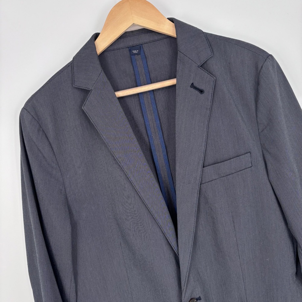 J.Crew Cotton Two Button Sport Coat Blazer Mens Small Grey Unlined Lightweight